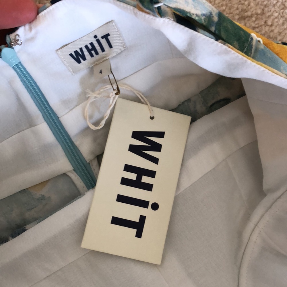 NWT Anthropologie Whit Dress Lemon - Picture 7 of 9